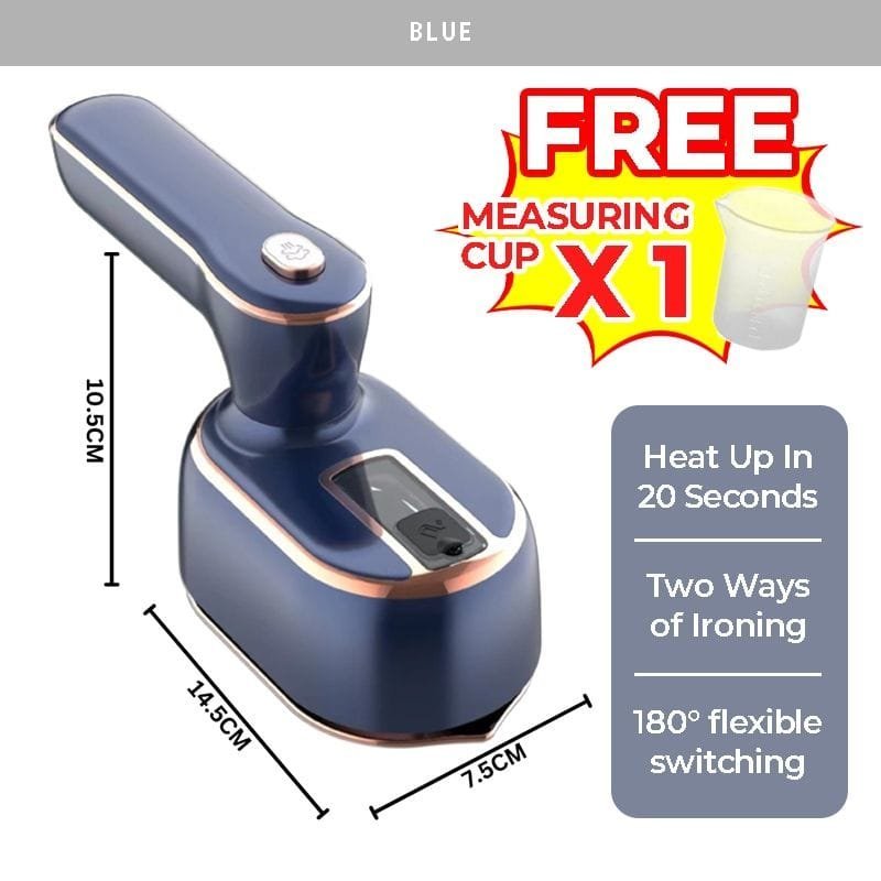 Mini-Sized Lightweight Portable Travel Steam Iron with Dual Voltage Temperature Control Fast Heat-Up