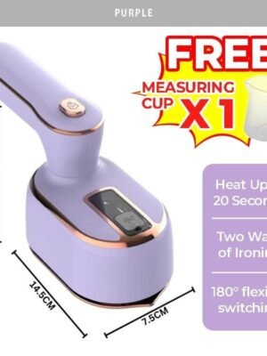 Mini-Sized Lightweight Portable Travel Steam Iron with Dual Voltage Temperature Control Fast Heat-Up