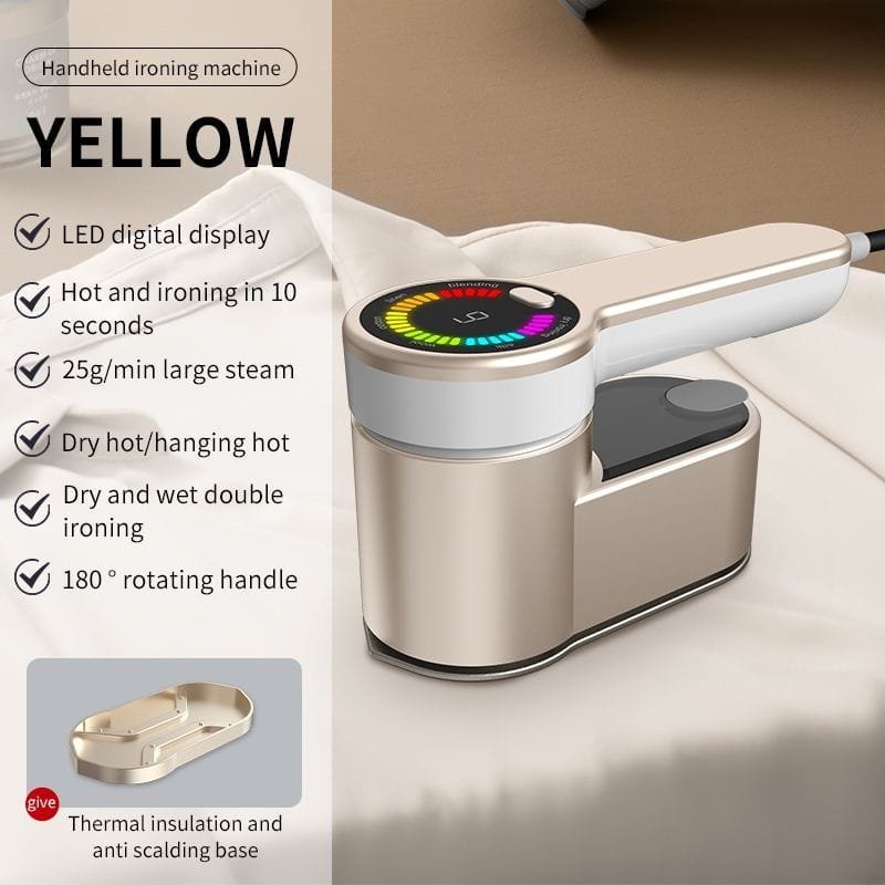 Mini-Sized Lightweight Portable Travel Steam Iron with Dual Voltage Temperature Control Fast Heat-Up