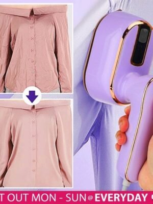 Mini-Sized Lightweight Portable Travel Steam Iron with Dual Voltage Temperature Control Fast Heat-Up