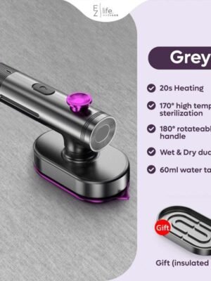 Mini-Sized Lightweight Portable Travel Steam Iron with Dual Voltage Temperature Control Fast Heat-Up