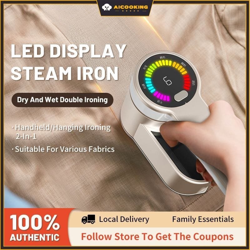 Mini-Sized Lightweight Portable Travel Steam Iron with Dual Voltage Temperature Control Fast Heat-Up