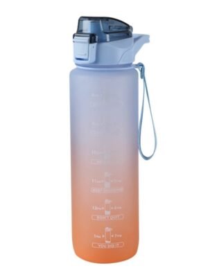 Gradient color graduated water bottle