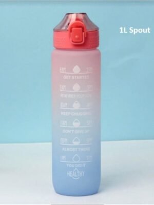 Gradient color graduated water bottle