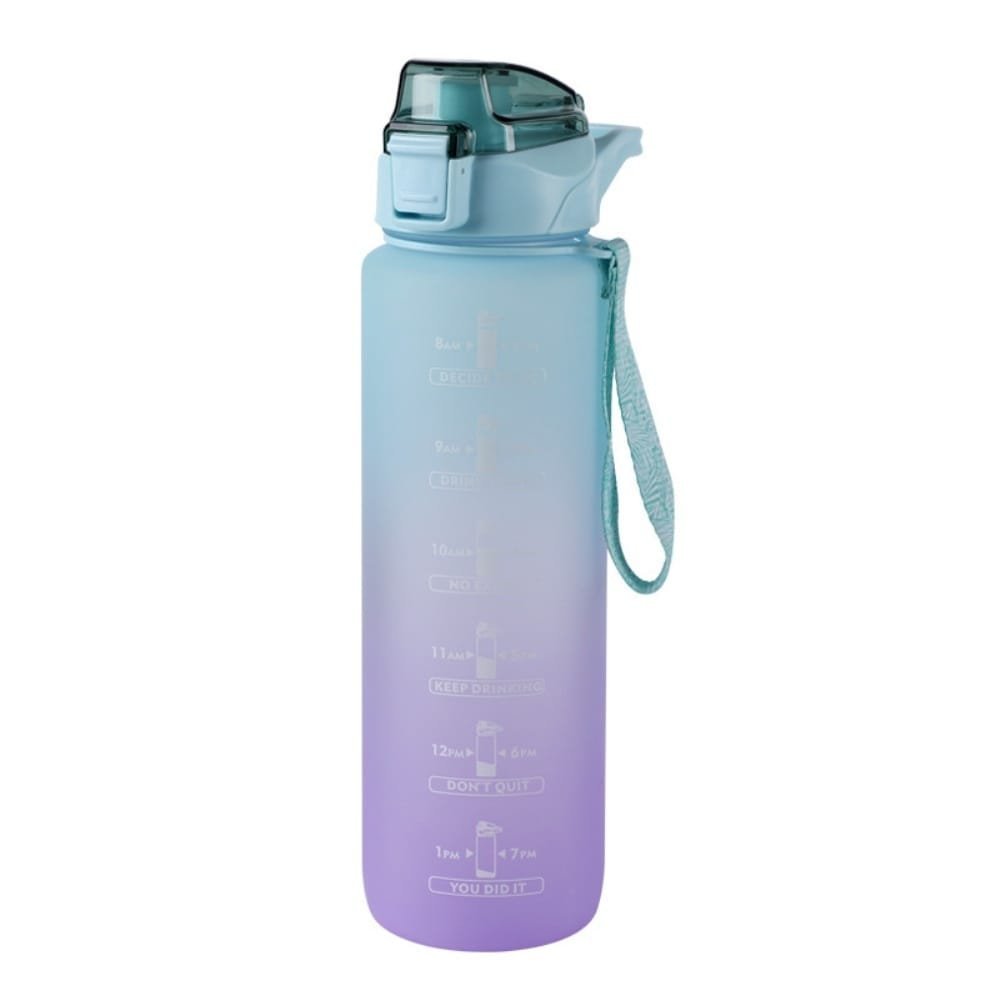 Gradient color graduated water bottle