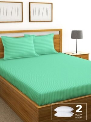 King Size Cotton Double Bedsheet With 2 Pillow Cover (Pack of 1)
