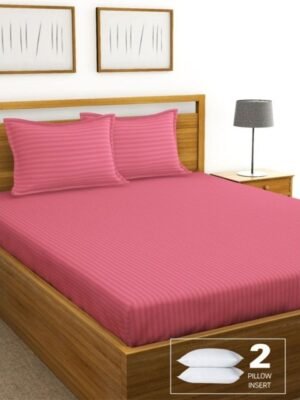 King Size Cotton Double Bedsheet With 2 Pillow Cover (Pack of 1)