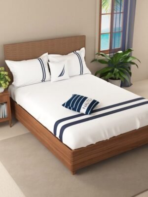 King Size Cotton Double Bedsheet With 2 Pillow Cover (Pack of 1)