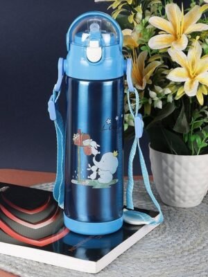 Tennessine Best Quality Cartoon Design 2 in 1 Sipper Water Bottle for school Kids Toddlers with Lock cap