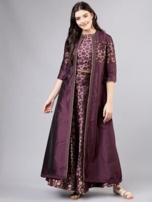 Embroidered Silk Semi Stitched Lehenga & Unstitched Blouse With Dupatta