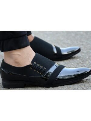 Aadi Black Men's Derby Formal Shoes