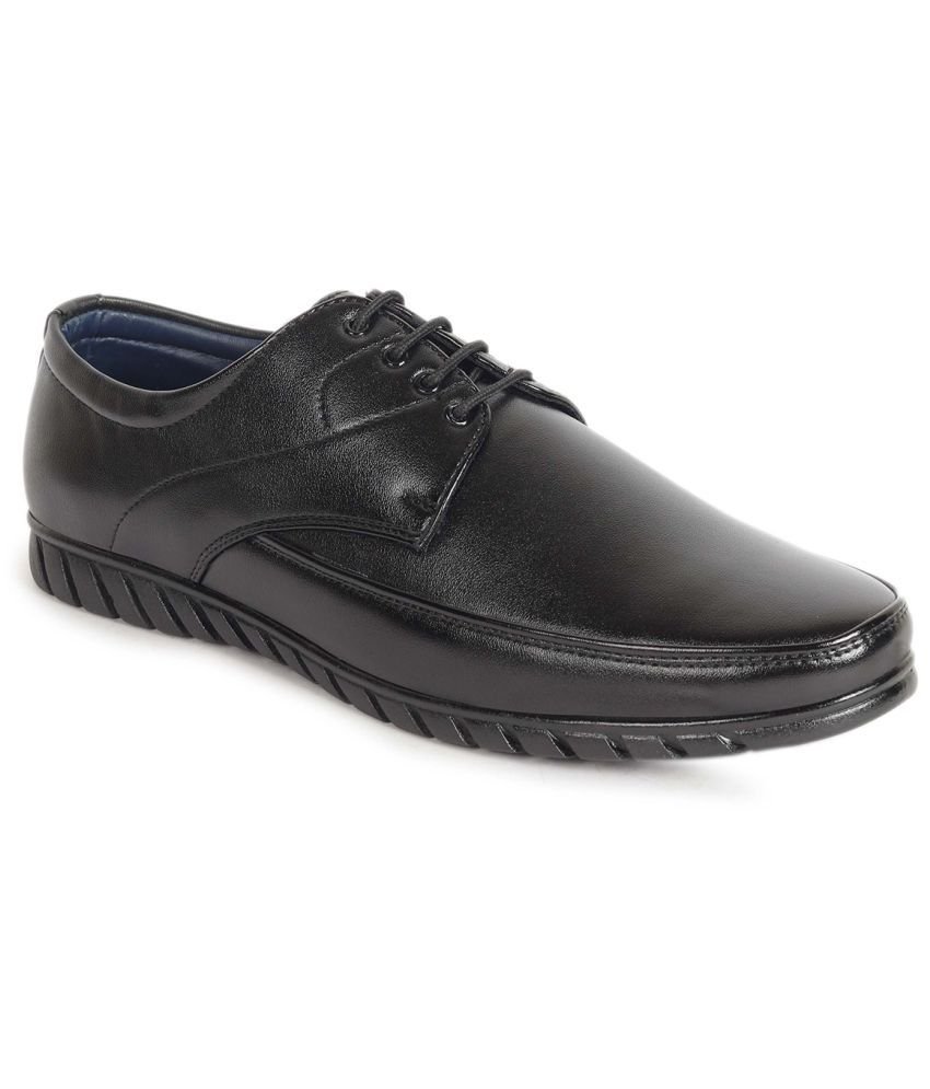 Aadi Black Men's Derby Formal Shoes - Image 3