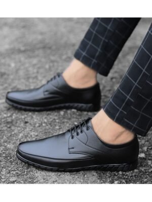 Aadi Black Men's Derby Formal Shoes