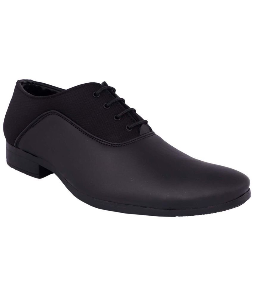 Aadi Black Men's Derby Formal Shoes - Image 2