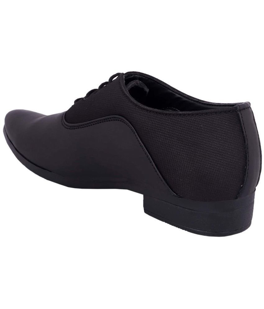 Aadi Black Men's Derby Formal Shoes - Image 3