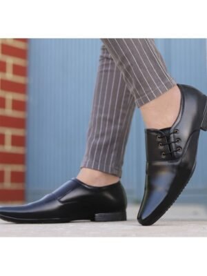 Aadi Black Men's Slip On Formal Shoes