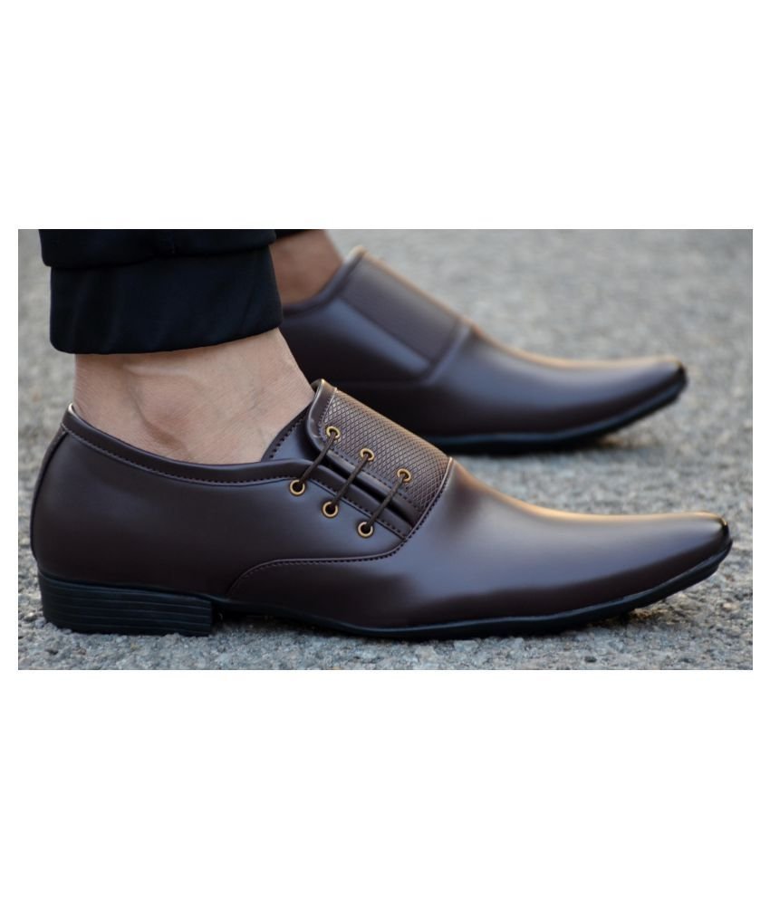 Aadi Brown Men's Derby Formal Shoes - Image 3