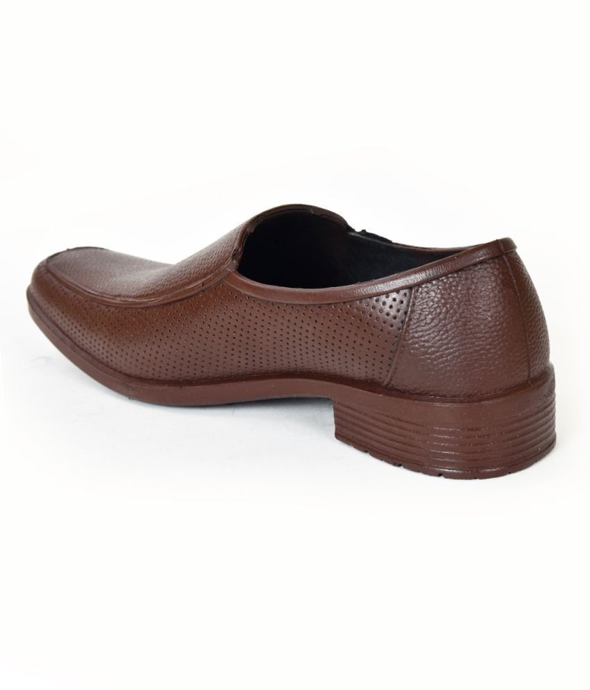 Ajanta - Brown Men's Slip On Formal Shoes - Image 3
