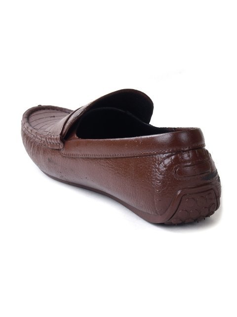 Ajanta Men Brown Printed Loafers - Image 3