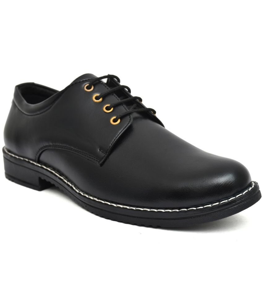 Akiko Black Men's Derby Formal Shoes - Image 2