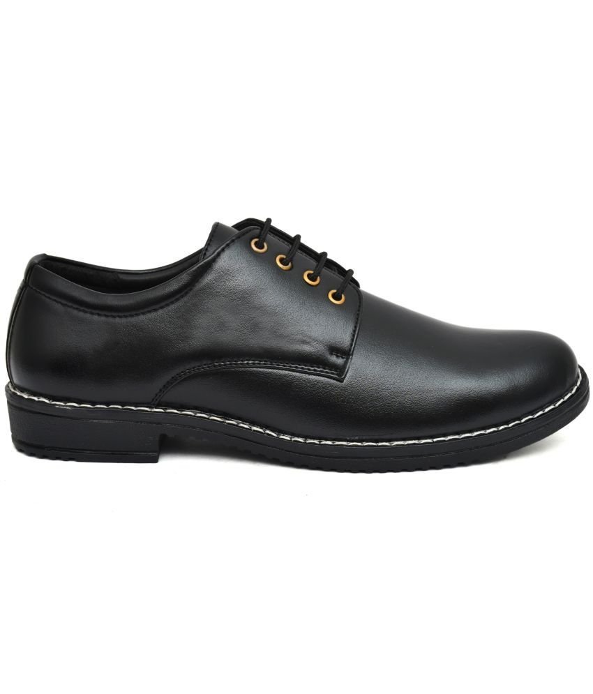 Akiko Black Men's Derby Formal Shoes - Image 3