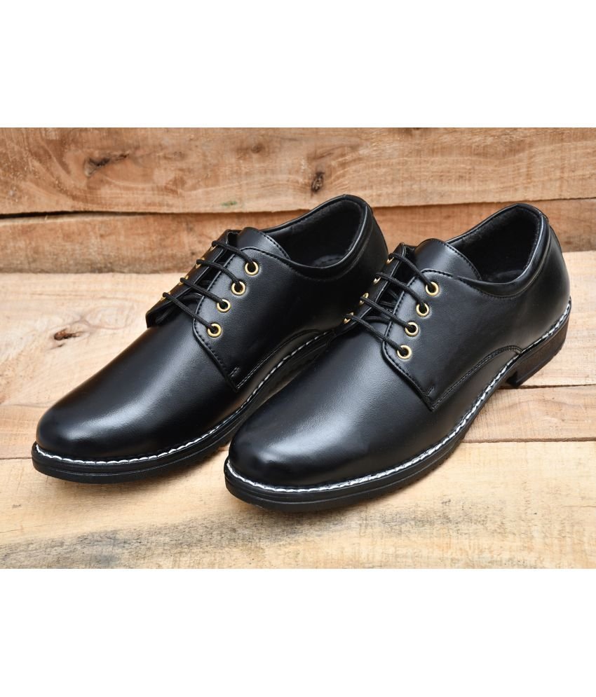 Akiko Black Men's Derby Formal Shoes