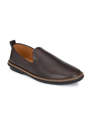 brown slip on