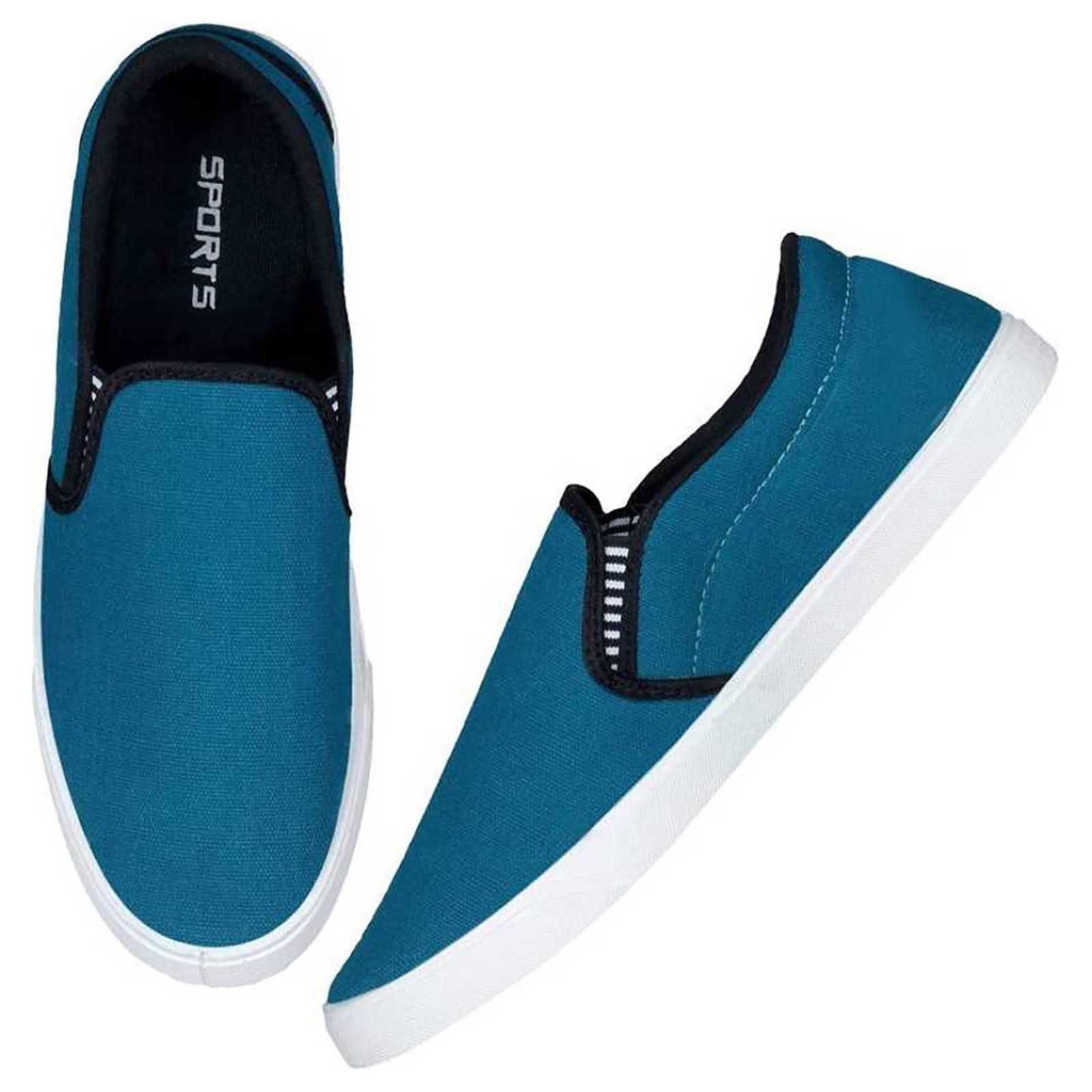Bruton Casual Shoes for Men Light Blue Men's Slip-on Shoes - Image 3