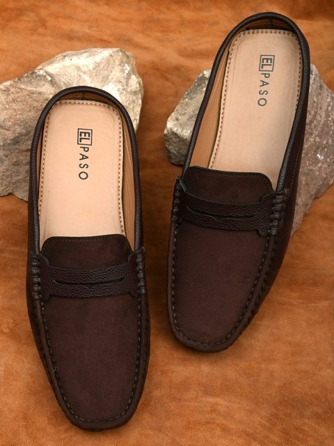 El Paso Men Brown Loafers