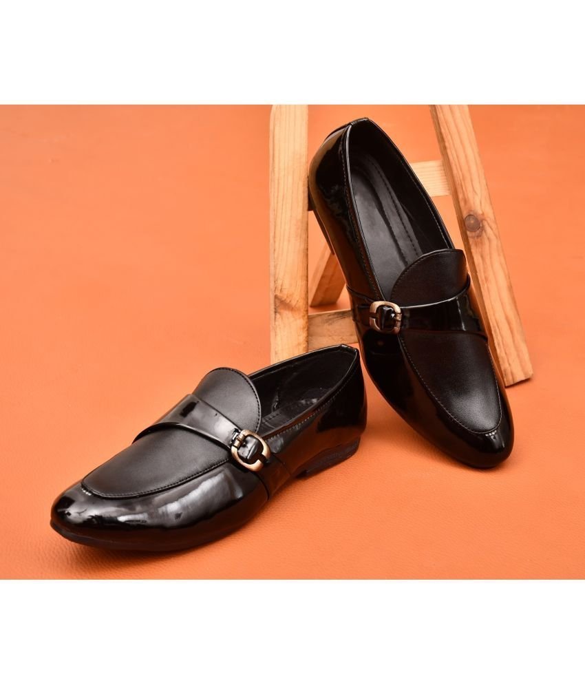 Equila Black Men's Slip On Formal Shoes