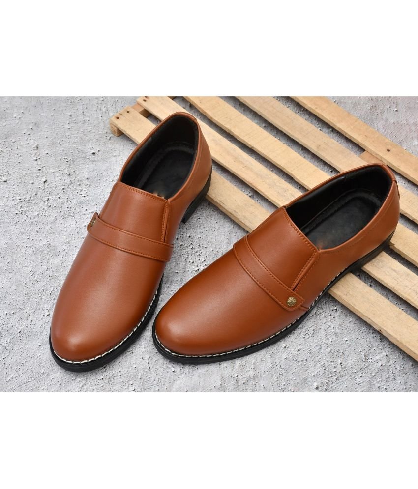 Equila Tan Men's Slip On Formal Shoes
