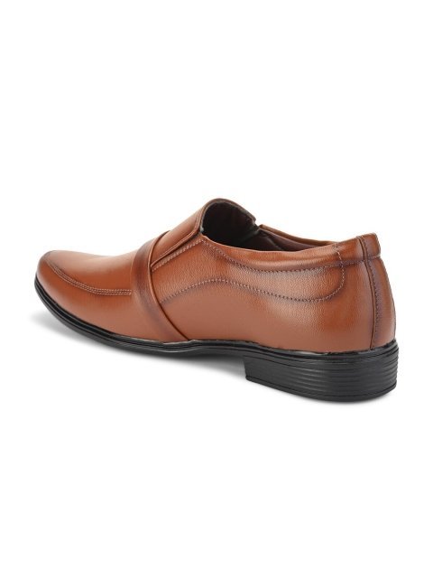 HERE&NOW Men Tan Slip-On Formal Loafer - Image 3