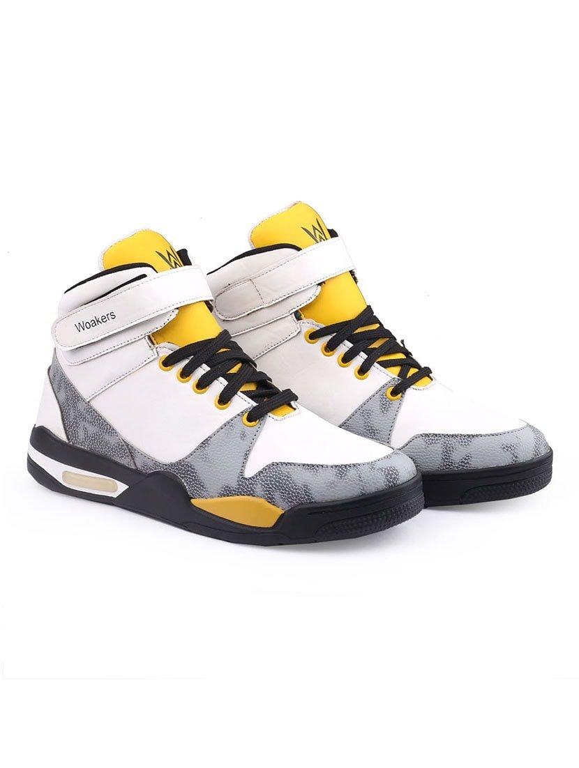 men color block white lace up sneaker - Image 2