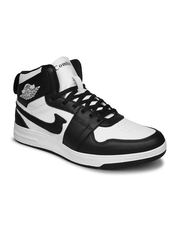 men color block white lace up sneaker