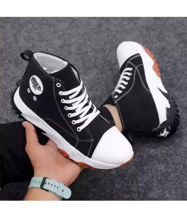 Metmo High Tops Shoes Black Men's High Tops Shoes - Image 3