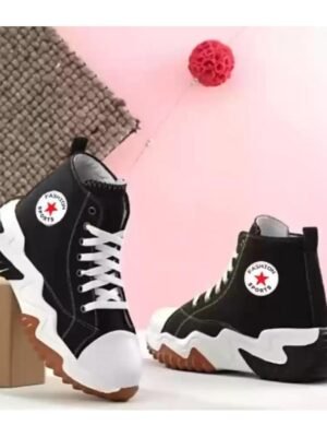 Metmo High Tops Shoes Black Men's High Tops Shoes