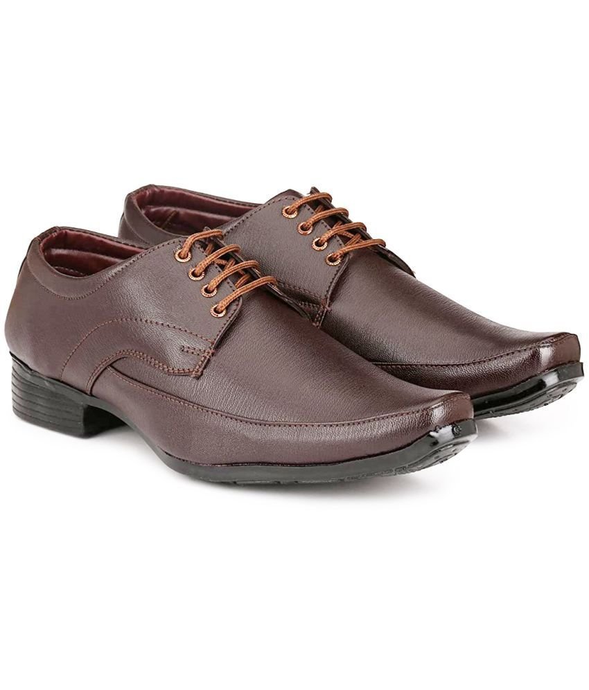 vitoria - Brown Men's Derby Formal Shoes - Image 3