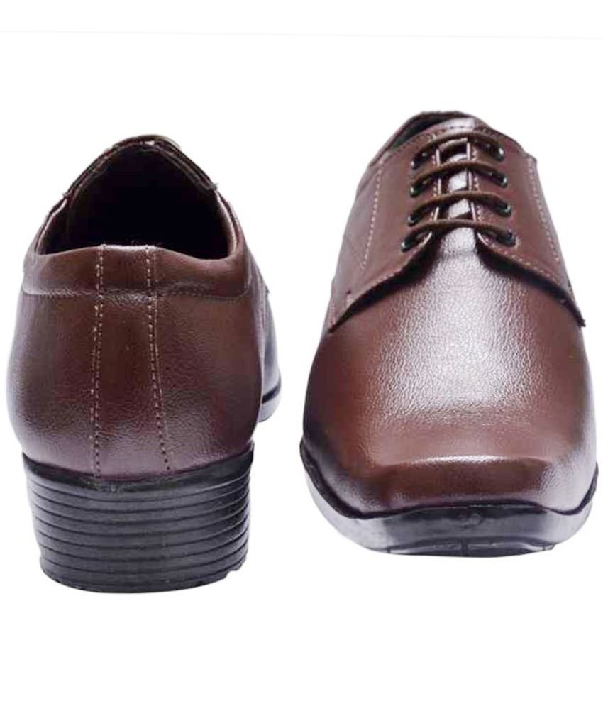 vitoria - Brown Men's Derby Formal Shoes - Image 3
