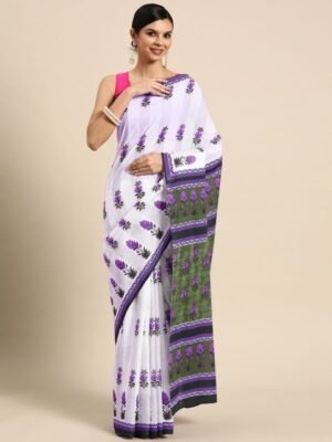 BUTA BUTI Floral Pure Cotton Saree