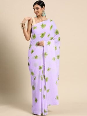 BUTA BUTI Floral Pure Cotton Saree