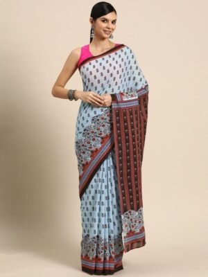 BUTA BUTI Floral Pure Cotton Saree