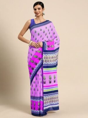 BUTA BUTI Floral Pure Cotton Saree