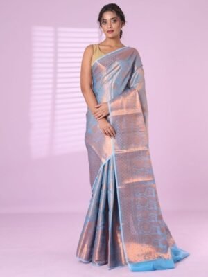 Charukriti Ethnic Motifs Zari Brocade Saree