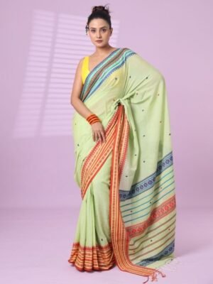 Charukriti Floral Pure Cotton Saree
