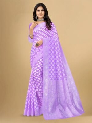 KALINI Ethnic Motifs Woven Design Zari Banarasi Saree