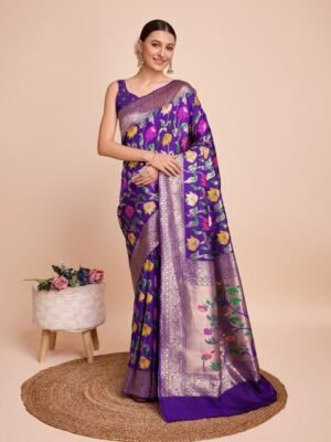 Kriyansh Woven Design Zari Paithani Saree