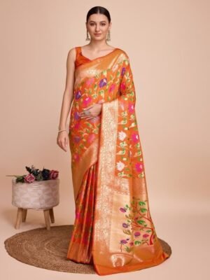 Kriyansh Woven Design Zari Paithani Saree