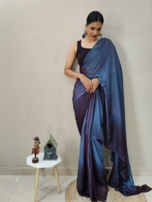 LeeliPeeri Designer Ombre Pure Georgette Ready to Wear Saree