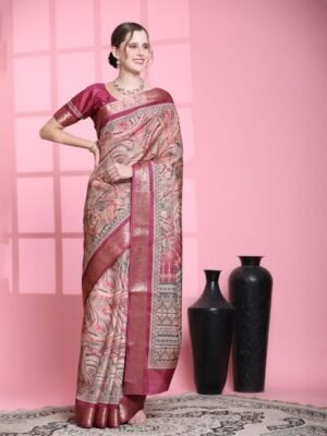 PRATIBIMB Zari Pure Silk Saree