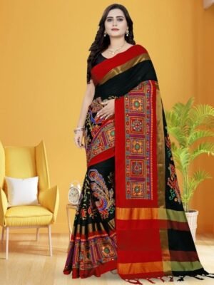 RAJGRANTH Ethnic Motifs Embroidered Saree